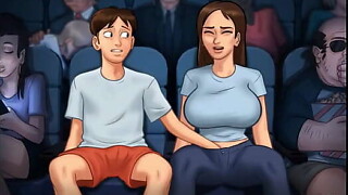 Summertime Saga - Academy virgin rides biggest knob in dorm room