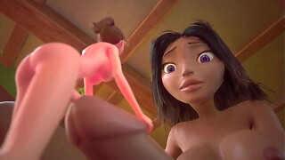 3DGSPOT - Diminutive Meets Giant! Breasty Futanari Playgirl Tasks Diminutive Brunette hair - Functionary TRAILER