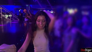 Picked up a student and screwed her in whole grots in the crapper of a night-time club