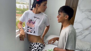 I receive benefit of my small stepsister looking afield the window, to give her the fuck of her life.