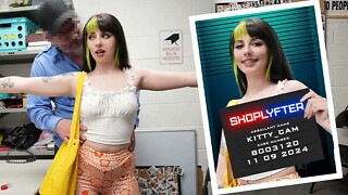 Shoplyfter - Nice Green-Haired Thief Receives Caught and Pounded by the Security Officer