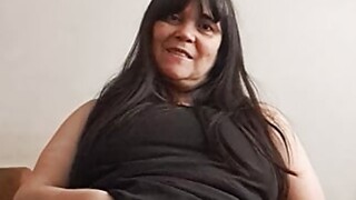 ,Son's mate craves to watch my aged unshaved pussy,