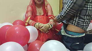 Pioneer Night of a Coolly Wedded Desi Nice-looking Sexy Wife Fucked by Husband in Hindi