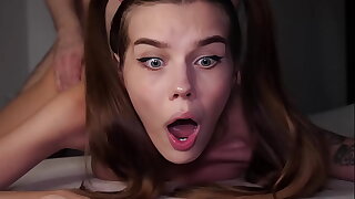 OMG, MY Botheration IS Counting up TIGHT! Cute 18 Yo Teen STRUGGLES By means of Racking Anal Fianc