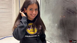 Lovable lass at social evening suggested sex on balcony whilst her lover wasn&rsquo_t looking